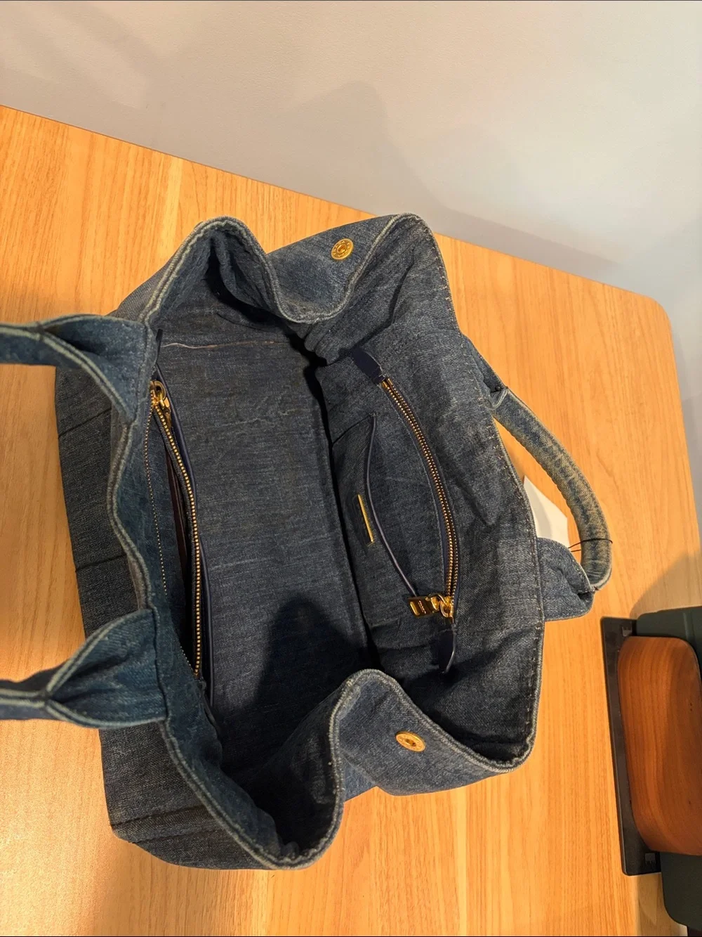 Pre-Loved Prada Denim Canapa Tote